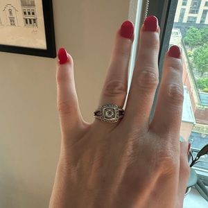 David Yurman Sterling Silver White Diamond Ring